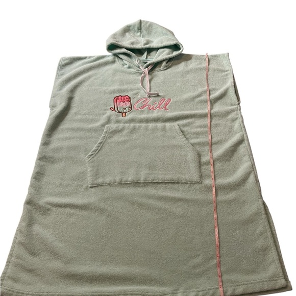 Pusheen Mint Green Hooded Poncho Swim Coverup One Size Fits All - Picture 6 of 10